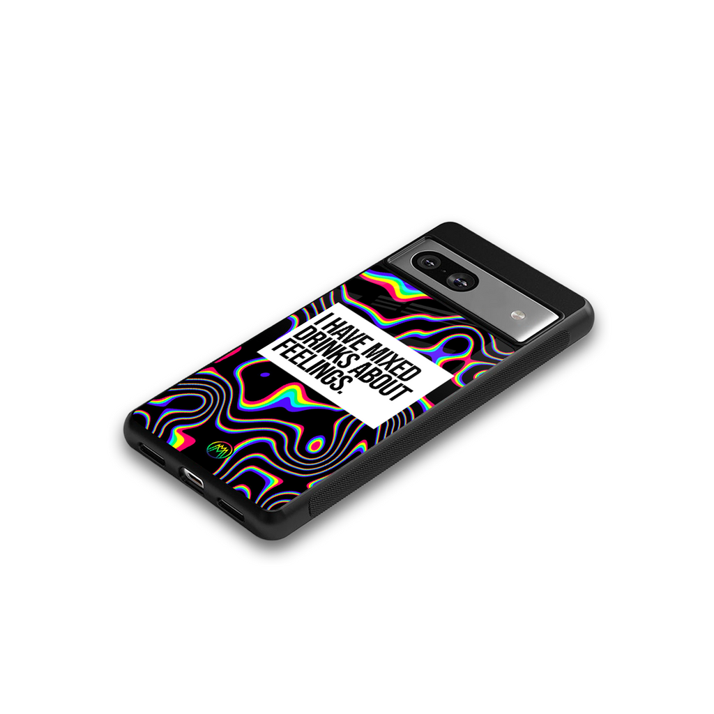 mixed emotions back phone cover | glass case for Google Pixel 7