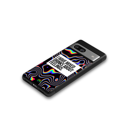 mixed emotions back phone cover | glass case for Google Pixel 7A