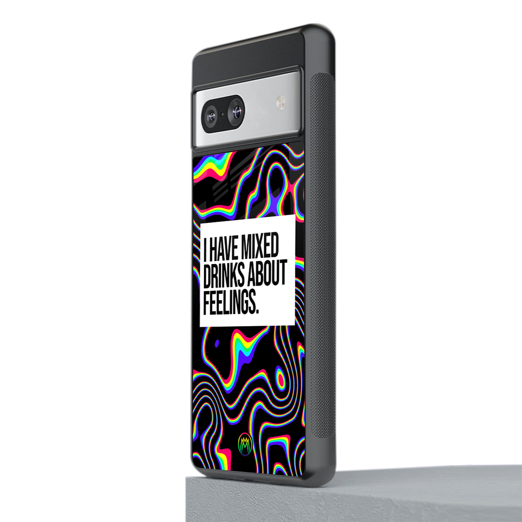 mixed emotions back phone cover | glass case for Google Pixel 7A