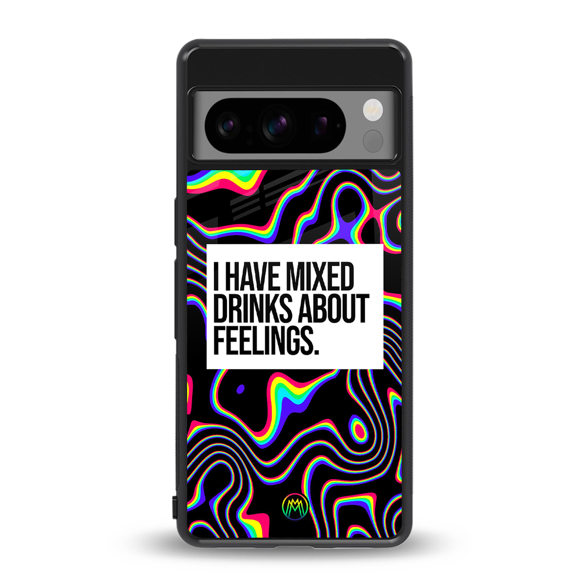 mixed emotions back phone cover | glass case for google pixel 8 pro