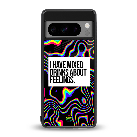 mixed emotions back phone cover | glass case for google pixel 8 pro