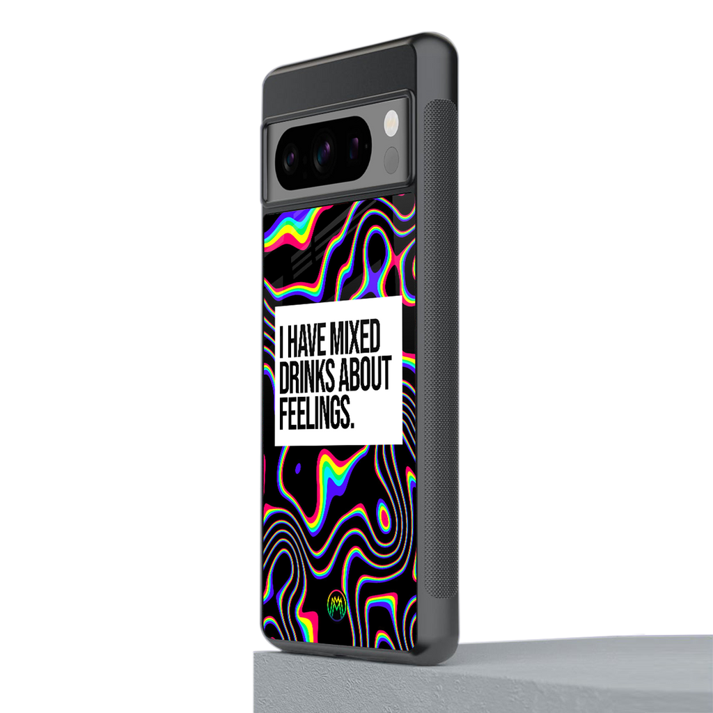 mixed emotions back phone cover | glass case for google pixel 8 pro
