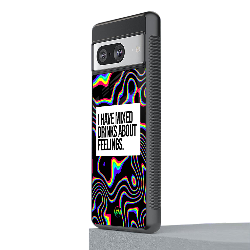 mixed emotions back phone cover | glass case for Google Pixel 8