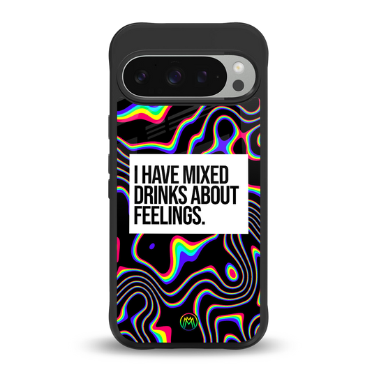 mixed emotions back phone cover | glass case for google pixel 9 pro xl