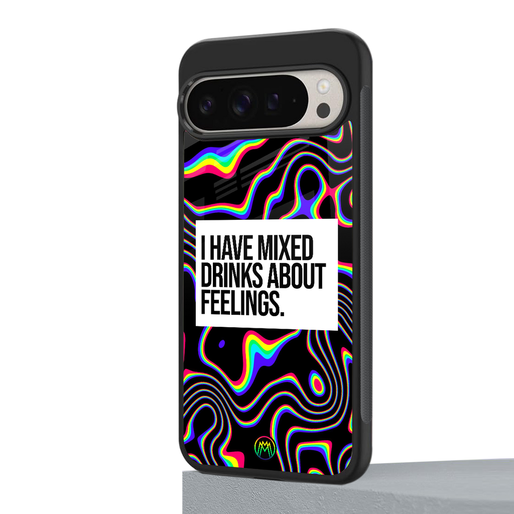 mixed emotions back phone cover | glass case for google pixel 9 pro