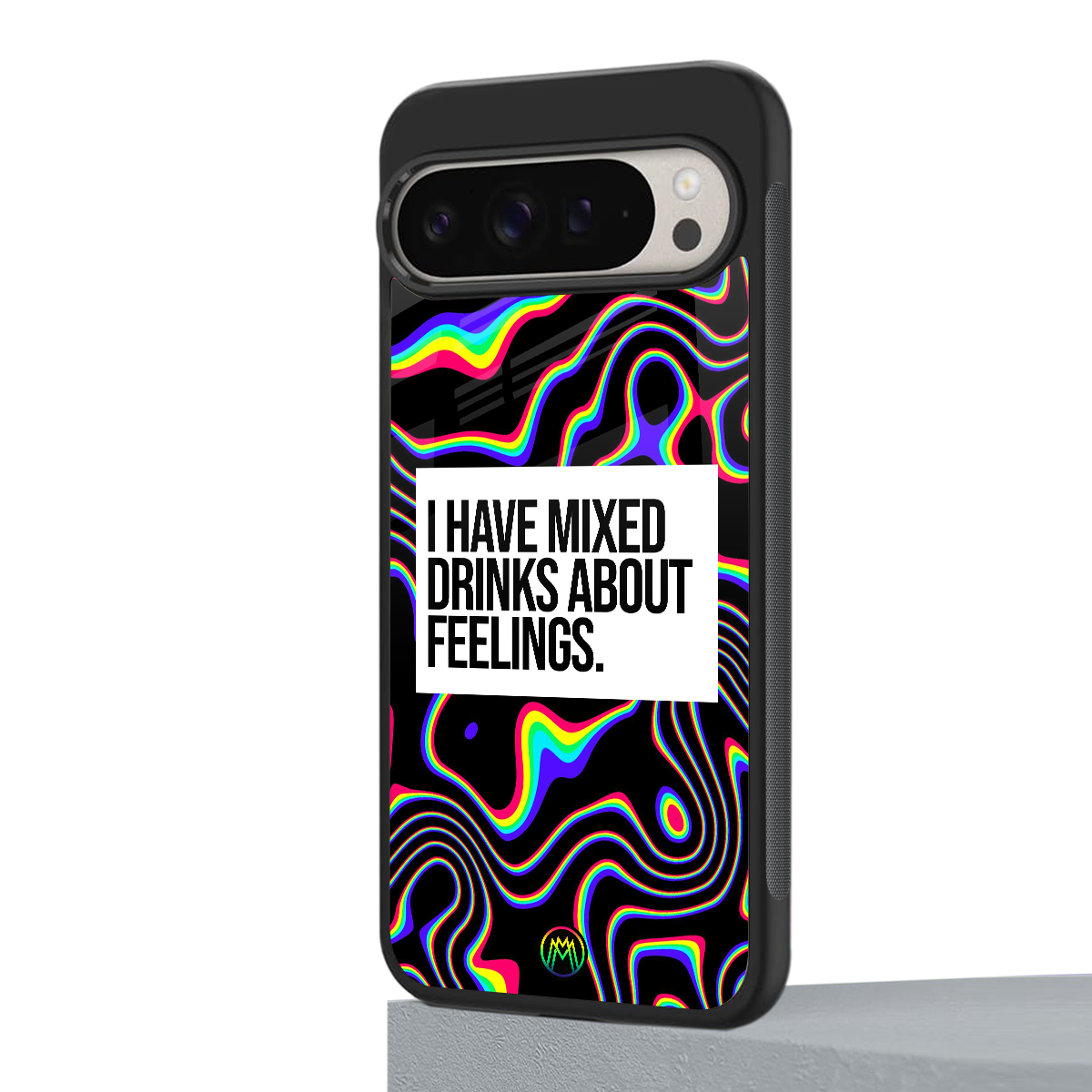 mixed emotions back phone cover | glass case for google pixel 9 pro xl
