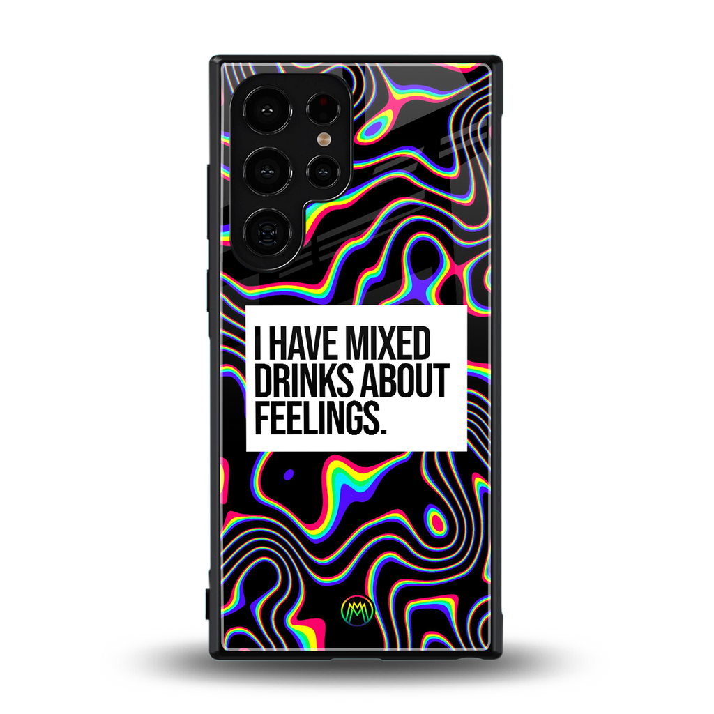 mixed emotions back phone cover | glass case for samsung galaxy s24 ultra