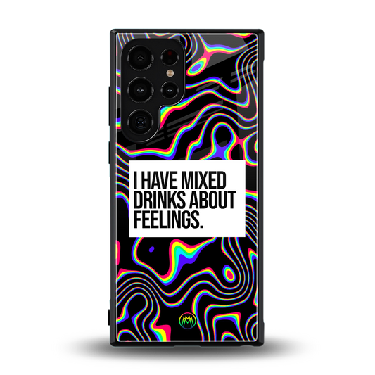 mixed emotions back phone cover | glass case for samsung galaxy s24 ultra