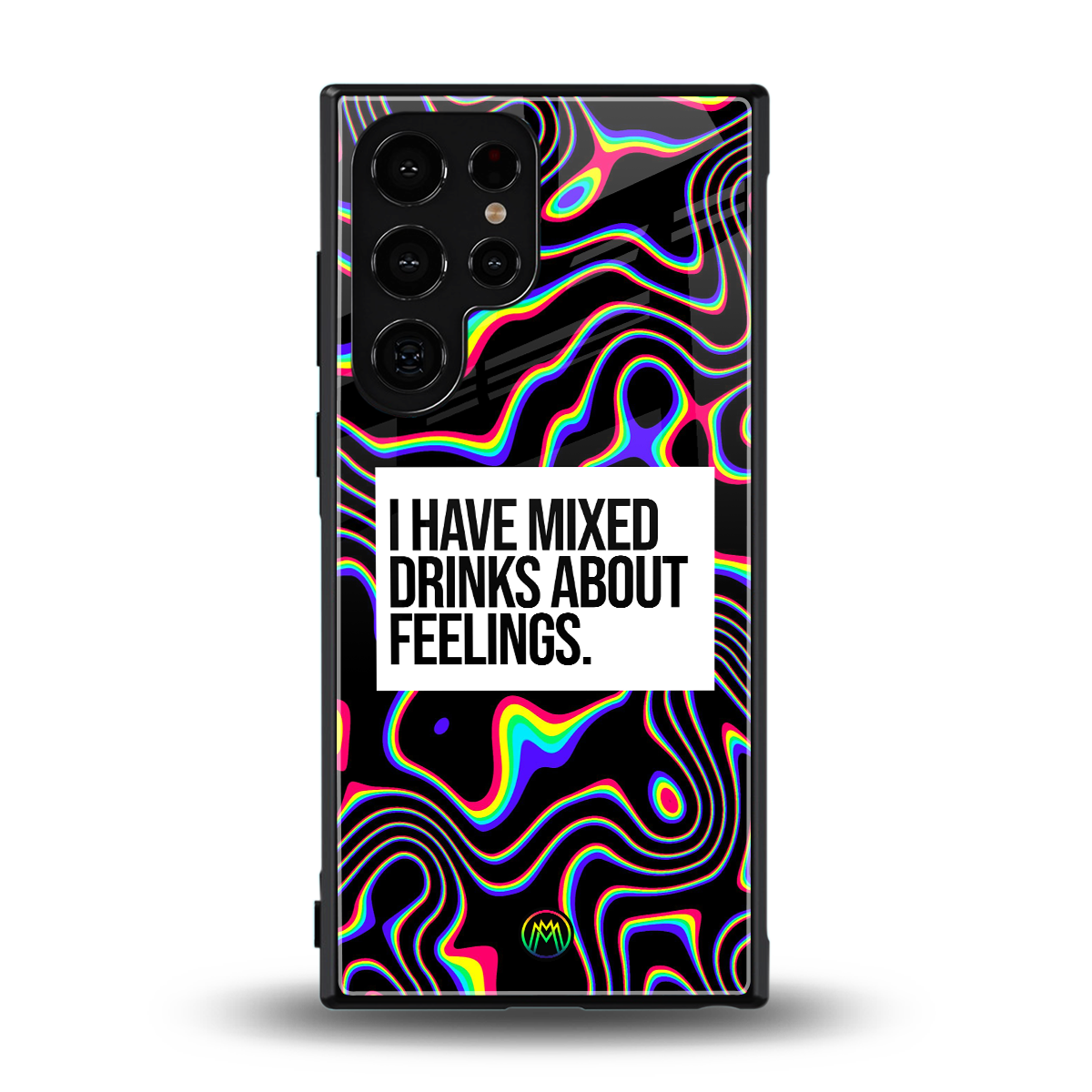 mixed emotions back phone cover | glass case for samsung galaxy s23 ultra