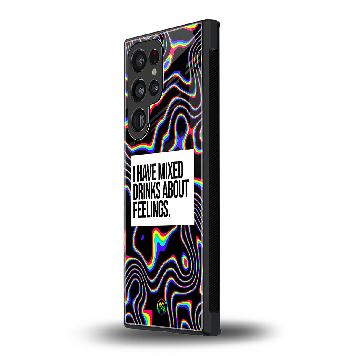 mixed emotions back phone cover | glass case for samsung galaxy s24 ultra