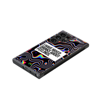 mixed emotions back phone cover | glass case for samsung galaxy s23 ultra