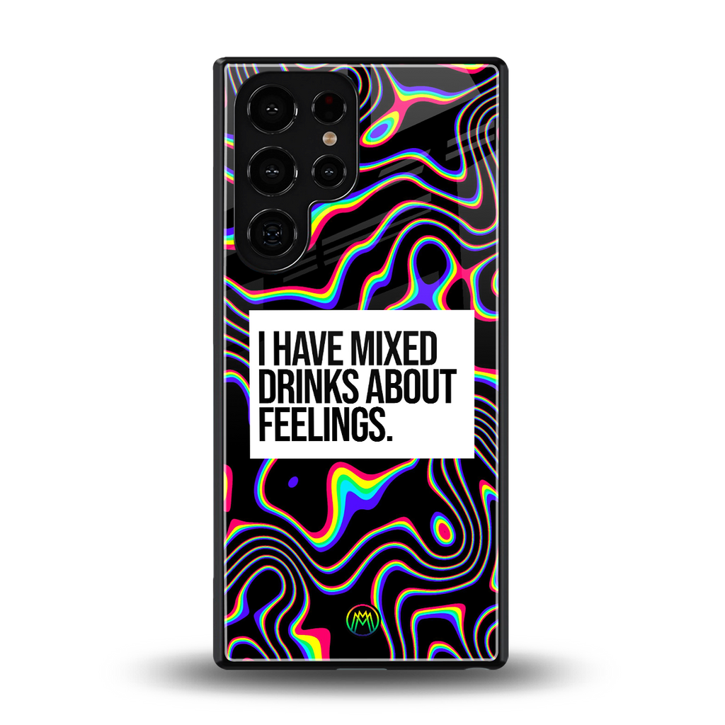 mixed emotions back phone cover | glass case for samsung galaxy s25 ultra