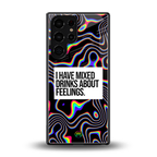 mixed emotions back phone cover | glass case for samsung galaxy s25 ultra
