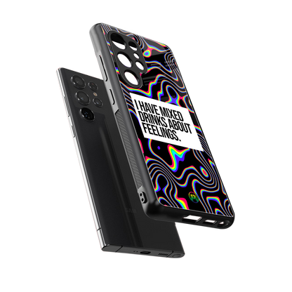 mixed emotions back phone cover | glass case for samsung galaxy s25 ultra