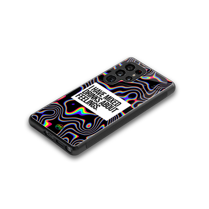 mixed emotions back phone cover | glass case for samsung galaxy s25 ultra