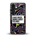 mixed emotions back phone cover | glass case for samsung galaxy s24 fe
