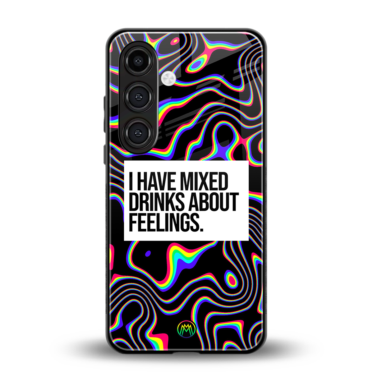 mixed emotions back phone cover | glass case for samsung galaxy s23