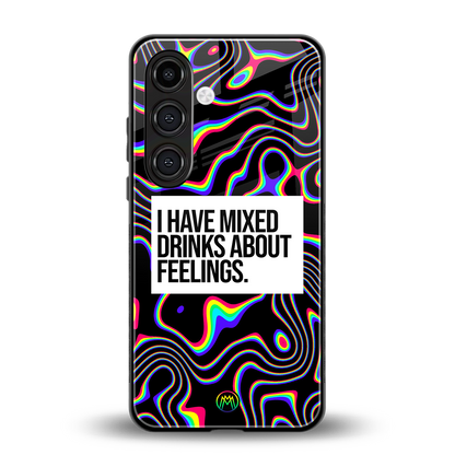 mixed emotions back phone cover | glass case for samsung galaxy s24 plus