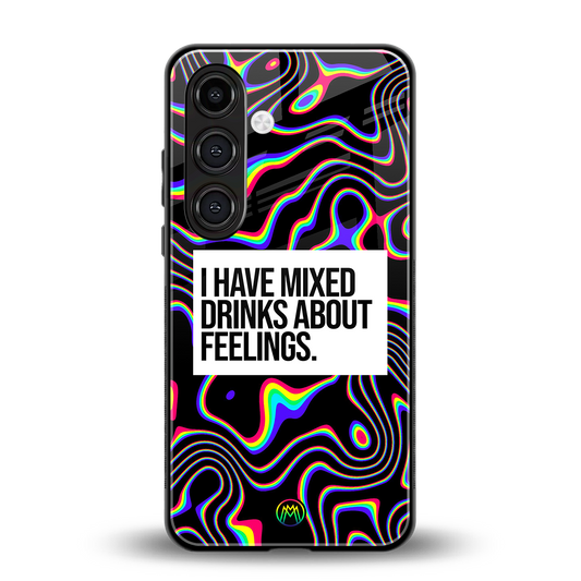 mixed emotions back phone cover | glass case for samsung galaxy s24 plus
