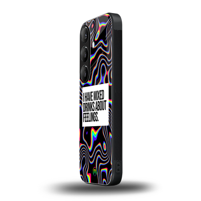 mixed emotions back phone cover | glass case for samsung galaxy s24 plus