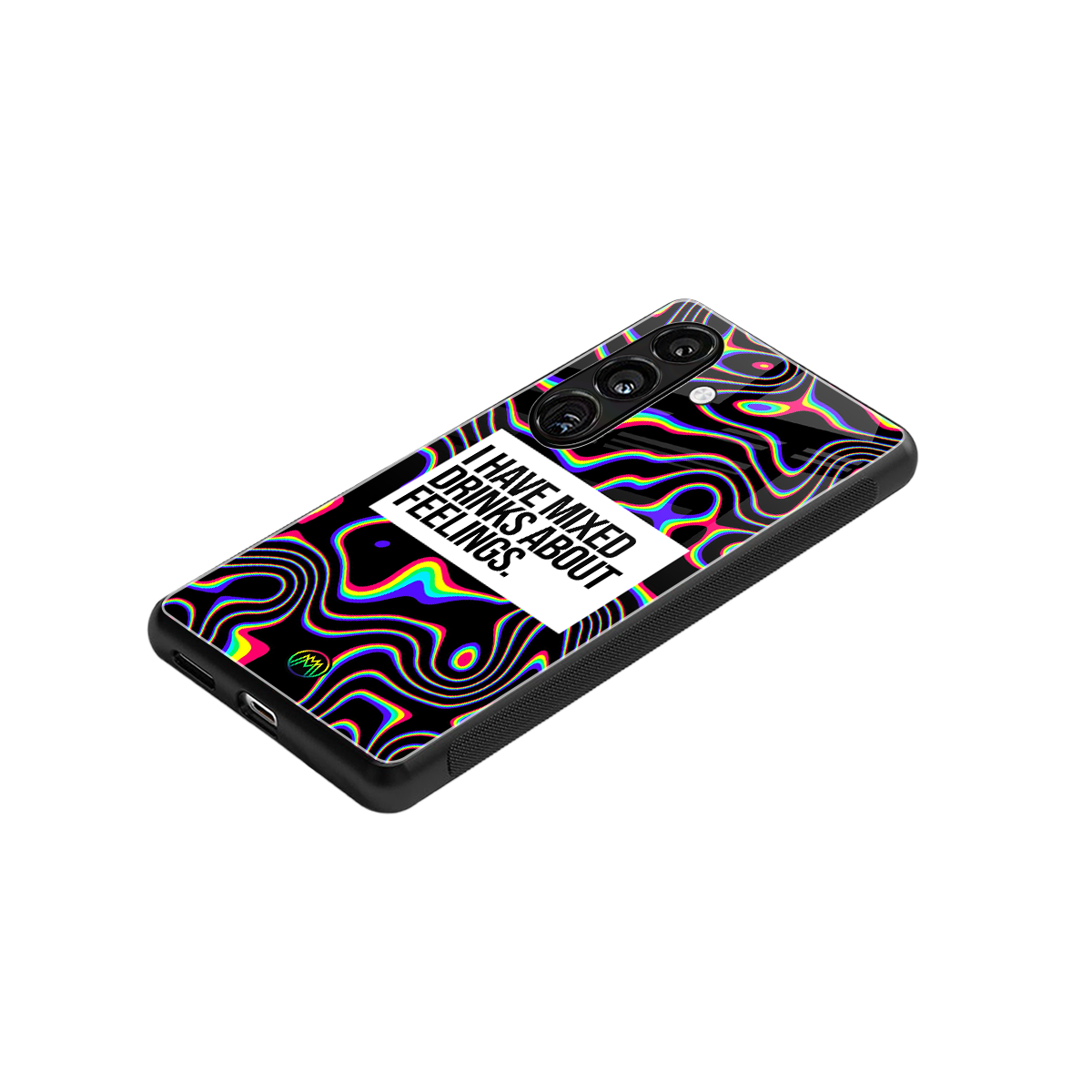 mixed emotions back phone cover | glass case for samsung galaxy s25 plus