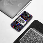 mixed emotions back phone cover | glass case for iphone 16 plus