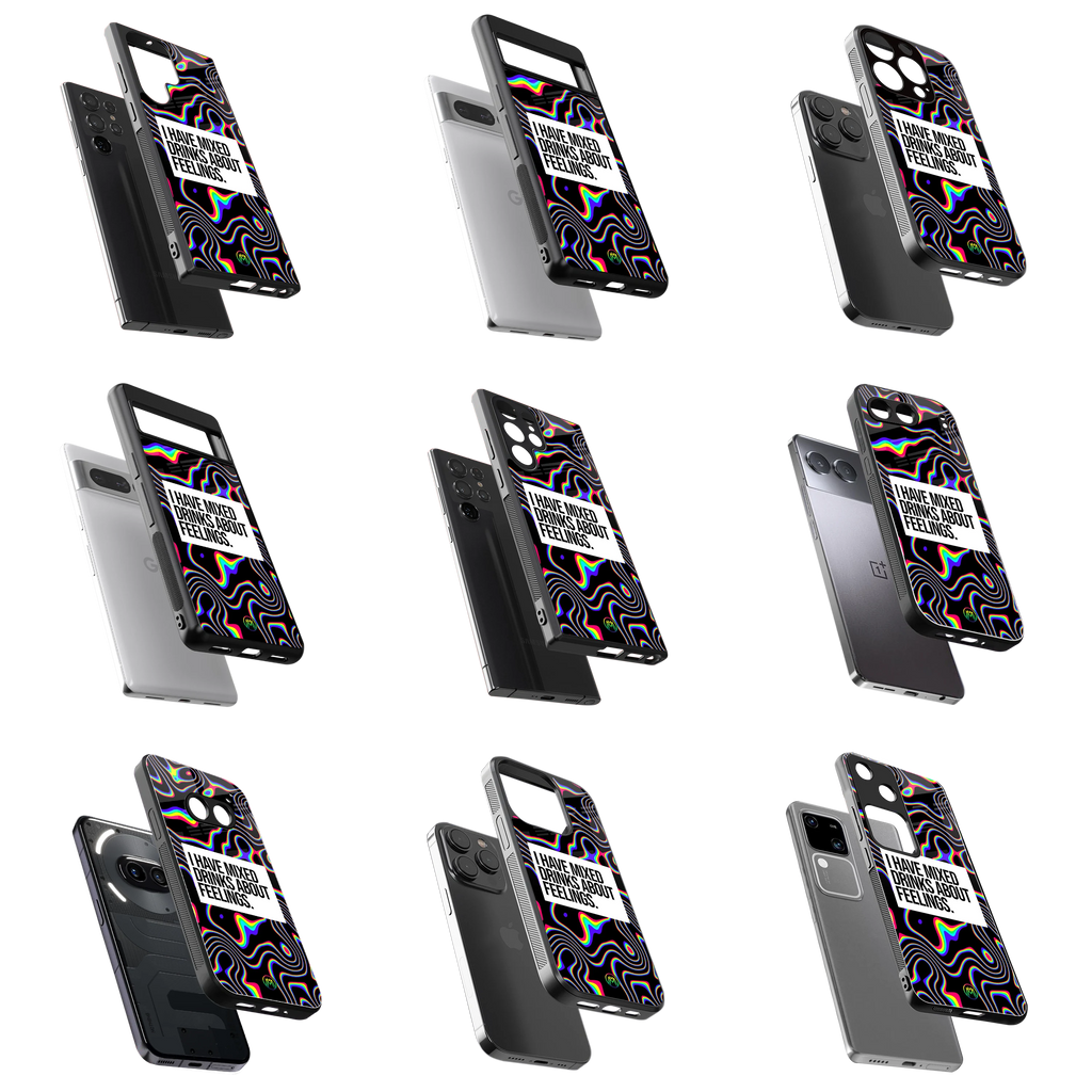 Durable Glass Back Mobile Case for iPhone, Samsung, OnePlus, Google Pixel, Redmi, Vivo, Oppo