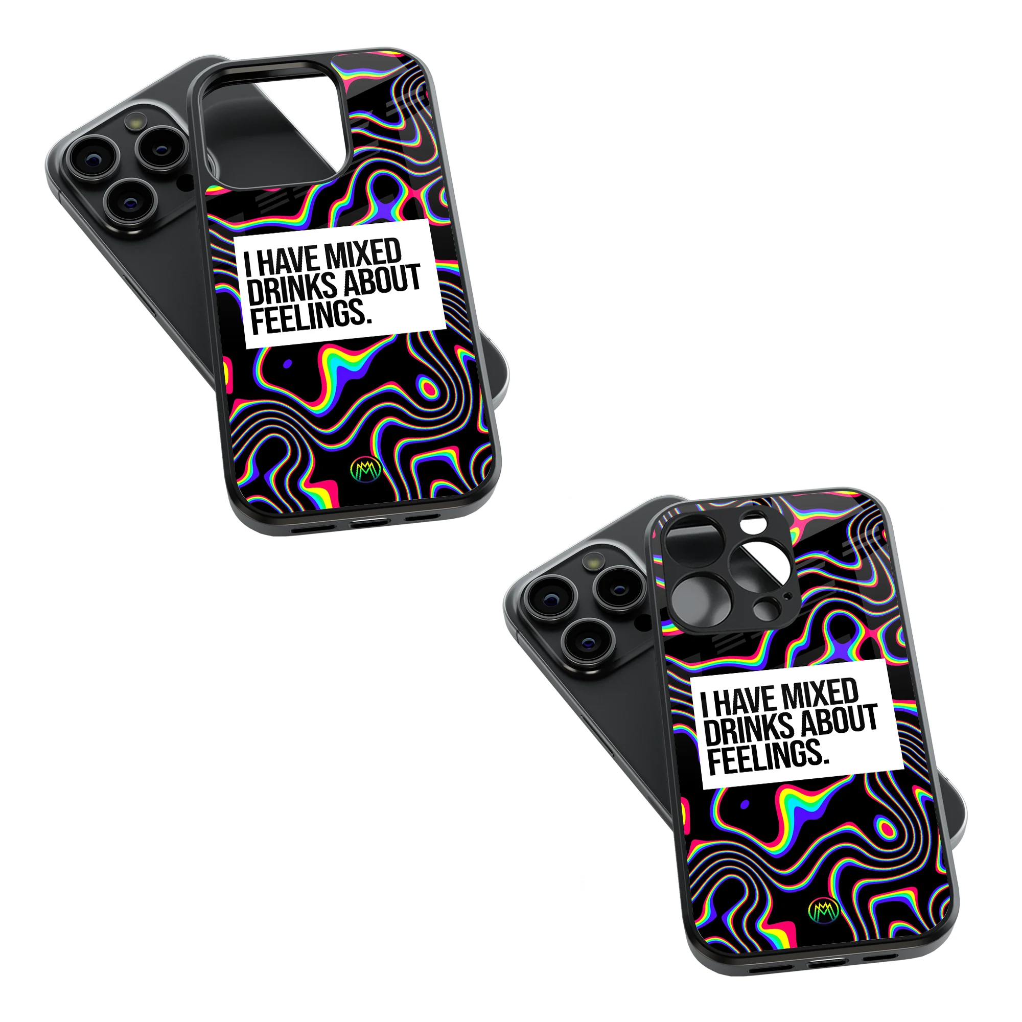 Trendy Glass Back Mobile Case for iPhone, Samsung, Redmi, OnePlus, Google Pixel, Motorola