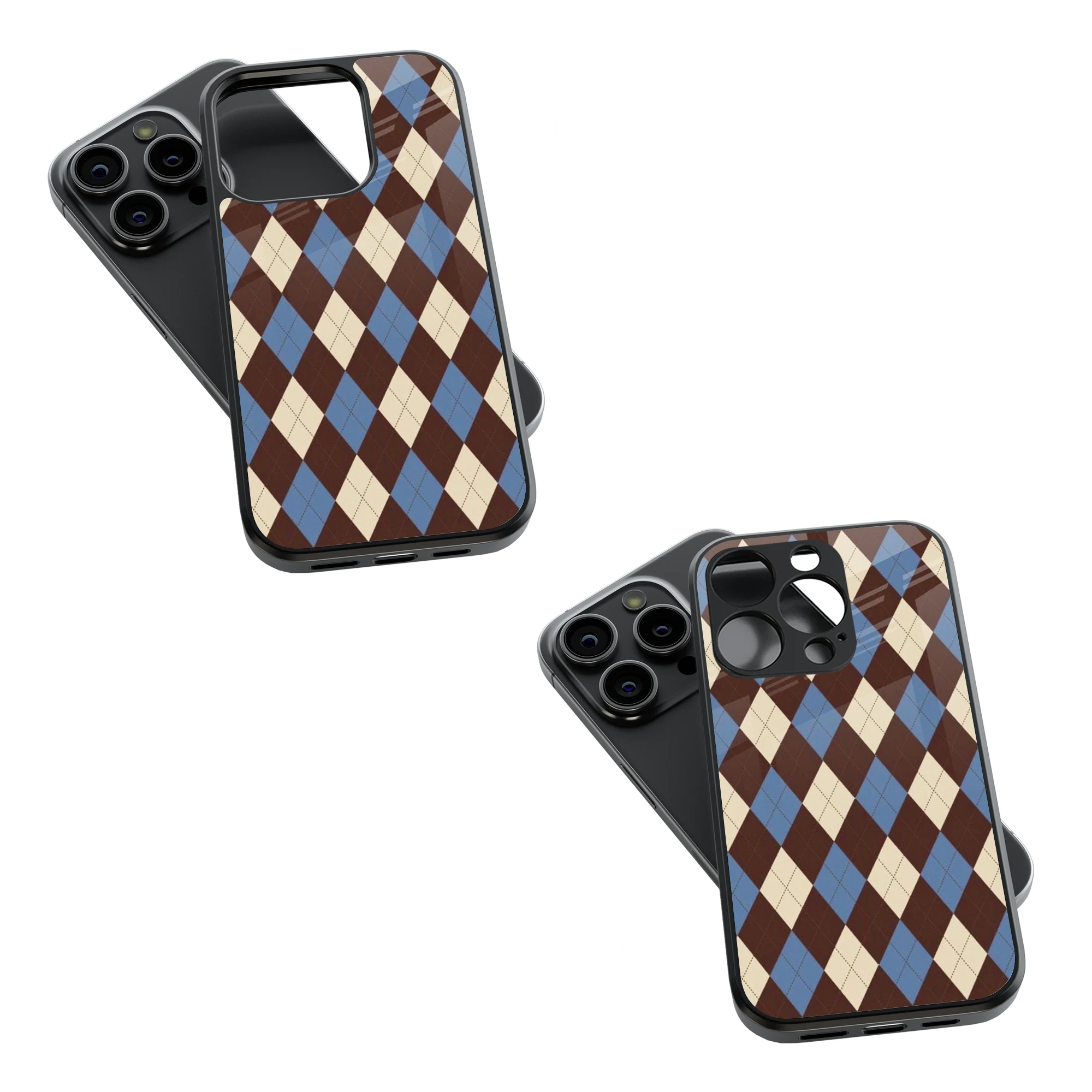 Trendy Glass Back Mobile Case for iPhone, Samsung, Redmi, OnePlus, Google Pixel, Motorola