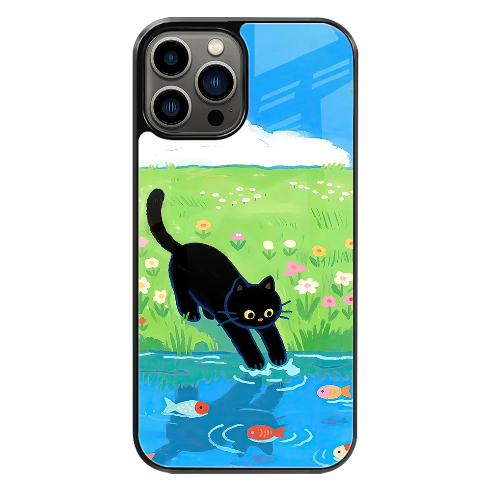 Premium Glass Back Mobile Phone Cover for iPhone, Samsung, OnePlus, Google Pixel, Redmi, Oppo, Vivo & Realme