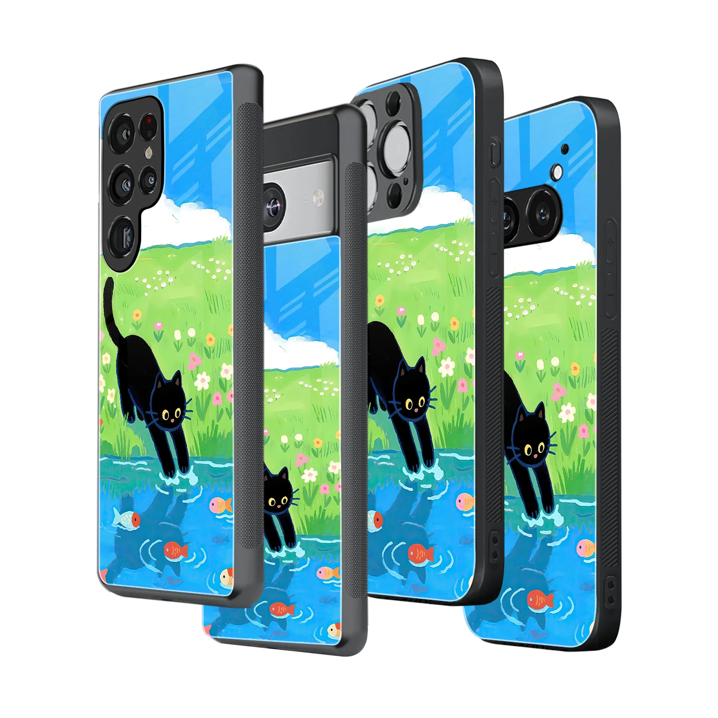 Stylish Glass Back Case for All Smartphones iPhone, Samsung, OnePlus, Pixel, Redmi, Oppo, Vivo, Motorola