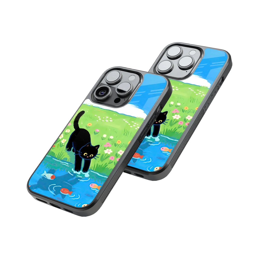 Protective Glass Back Phone Case Compatible with iPhone, Samsung, OnePlus, Pixel & More