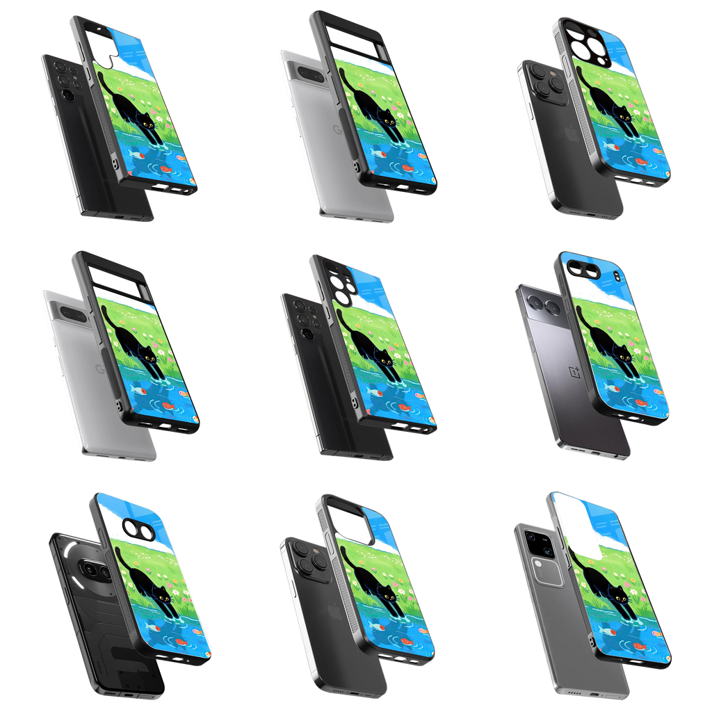 Durable Glass Back Mobile Case for iPhone, Samsung, OnePlus, Google Pixel, Redmi, Vivo, Oppo