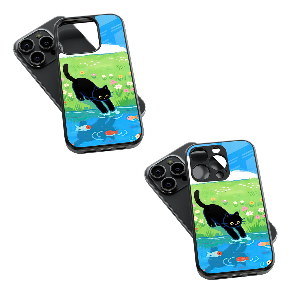 Trendy Glass Back Mobile Case for iPhone, Samsung, Redmi, OnePlus, Google Pixel, Motorola