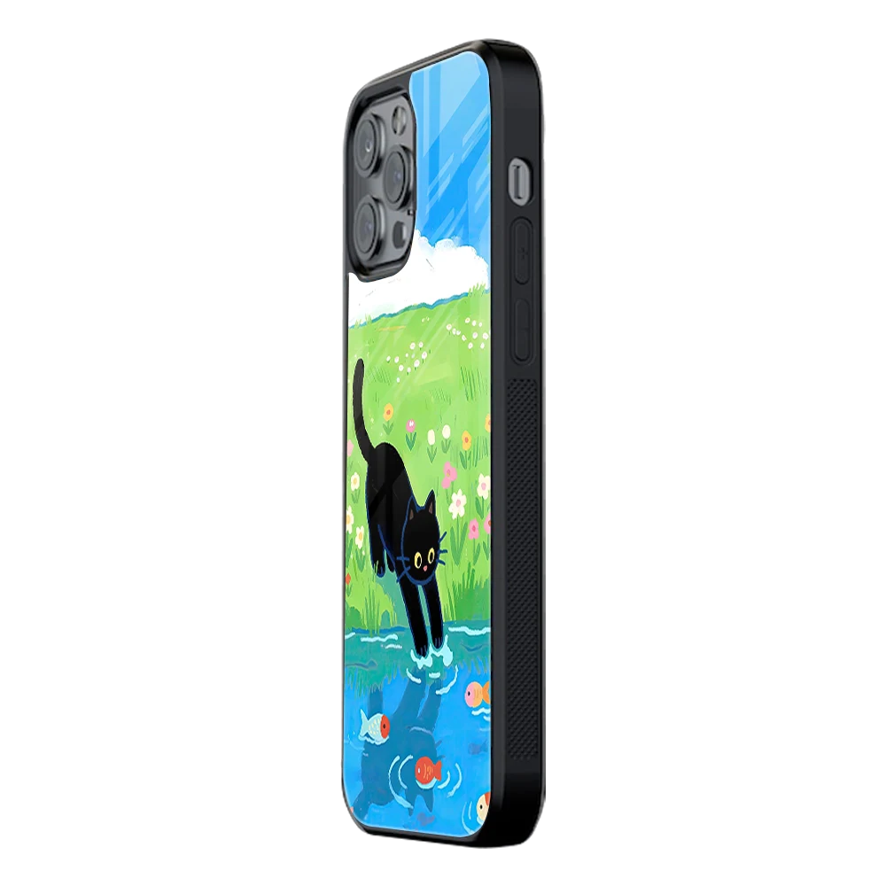 Slim Glass Back Phone Case for Multiple Brands iPhone, Samsung, Redmi, OnePlus, Oppo, Vivo