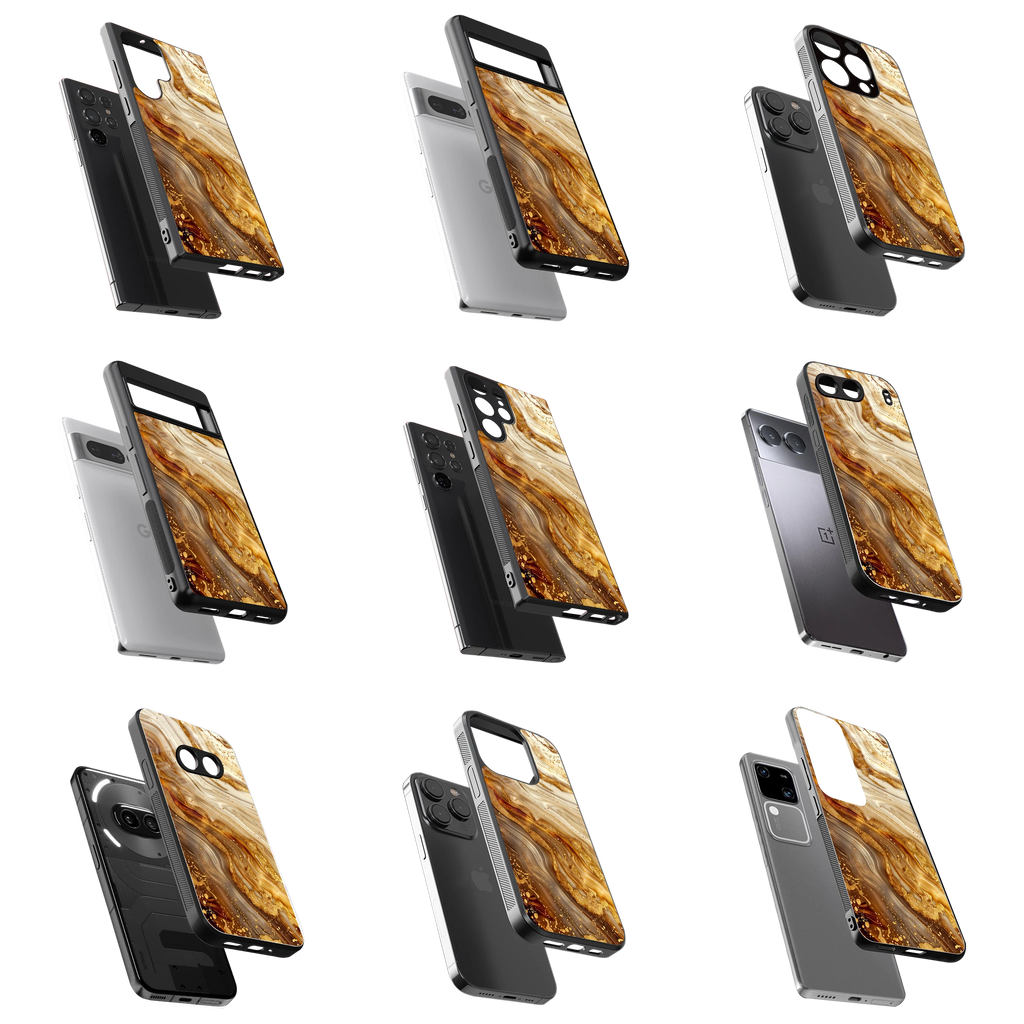 Durable Glass Back Mobile Case for iPhone, Samsung, OnePlus, Google Pixel, Redmi, Vivo, Oppo
