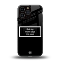 mom says i'm cool black back phone cover | glass case for iphone 13 pro max