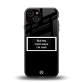 mom says i'm cool black back phone cover | glass case for iphone 13