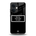 mom says i'm cool black back phone cover | glass case for oneplus nord ce 3