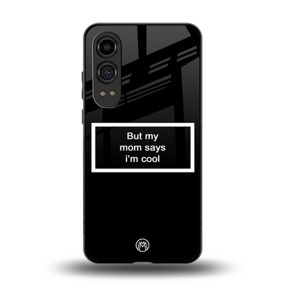 mom says i'm cool black back phone cover | glass case for oneplus nord ce 4 lite