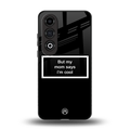 mom says i'm cool black back phone cover | glass case for oneplus nord ce 4
