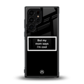mom says i'm cool black back phone cover | glass case for samsung galaxy s23 ultra