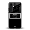 mom says i'm cool black back phone cover | glass case for samsung galaxy s24 fe