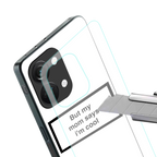 mom says i'm cool white back phone cover | glass case for oneplus nord 3