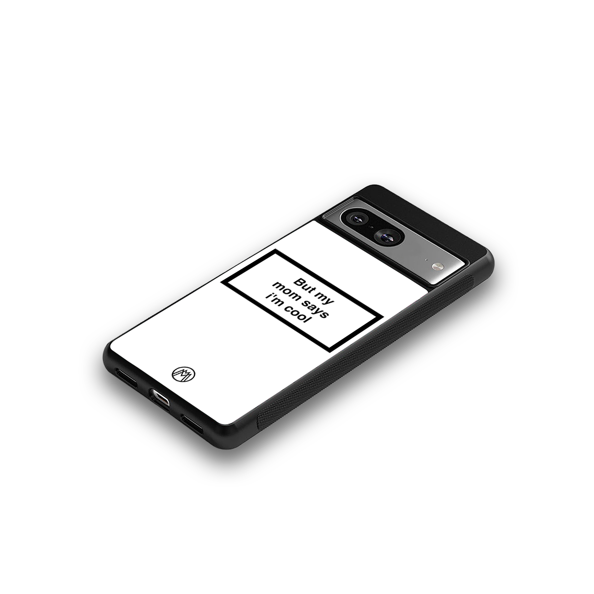 mom says i'm cool white back phone cover | glass case for Google Pixel 8