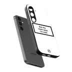 mom says i'm cool white back phone cover | glass case for samsung galaxy s24