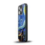 mona lisa starry night back phone cover | glass case for iphone 13 pro
