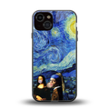 mona lisa starry night back phone cover | glass case for iphone 13