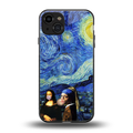 mona lisa starry night back phone cover | glass case for iphone 14