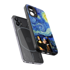 mona lisa starry night back phone cover | glass case for nothing phone 1
